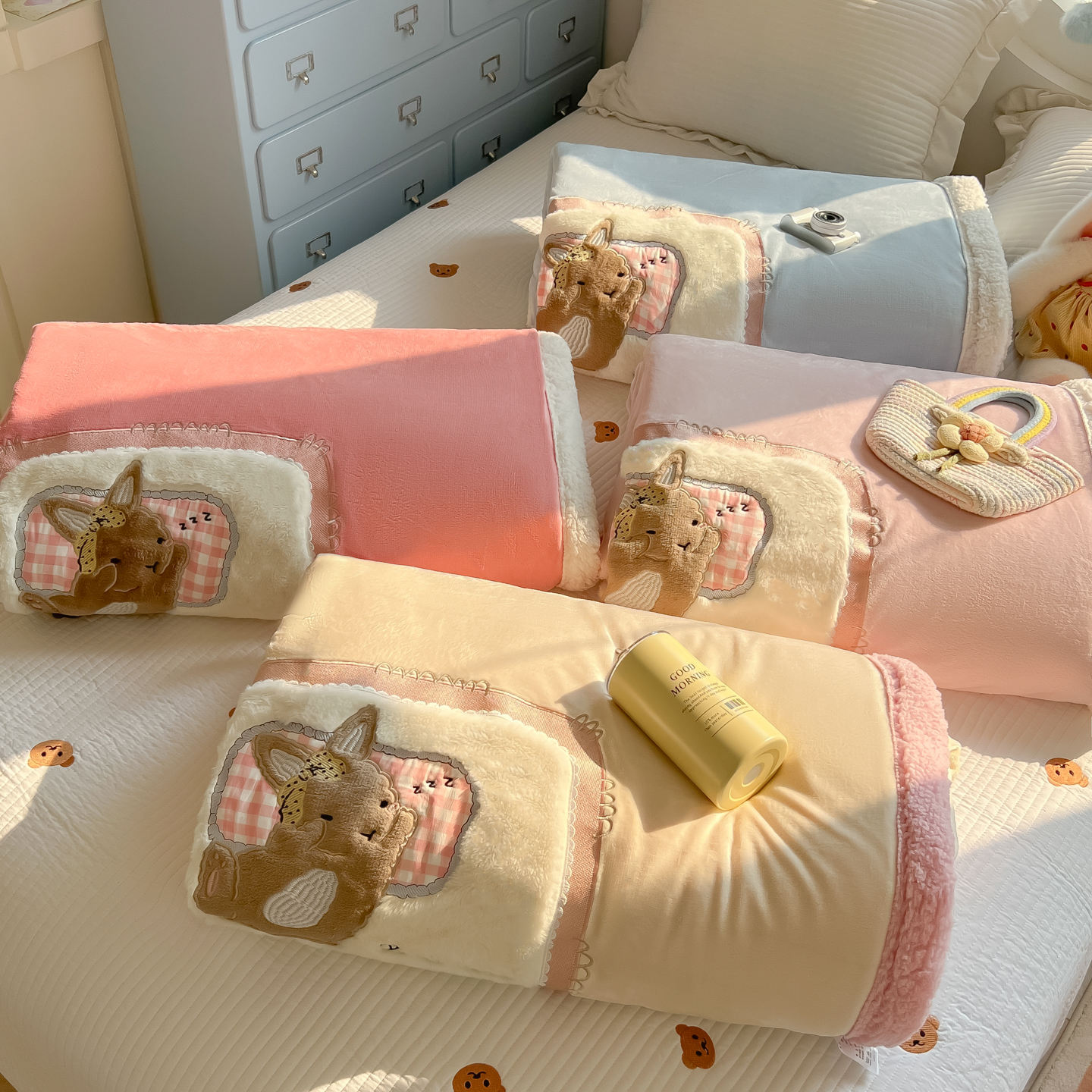 2025新款秋冬加厚牛奶绒羊羔绒卡通贴布绣包边毛毯（第二波）