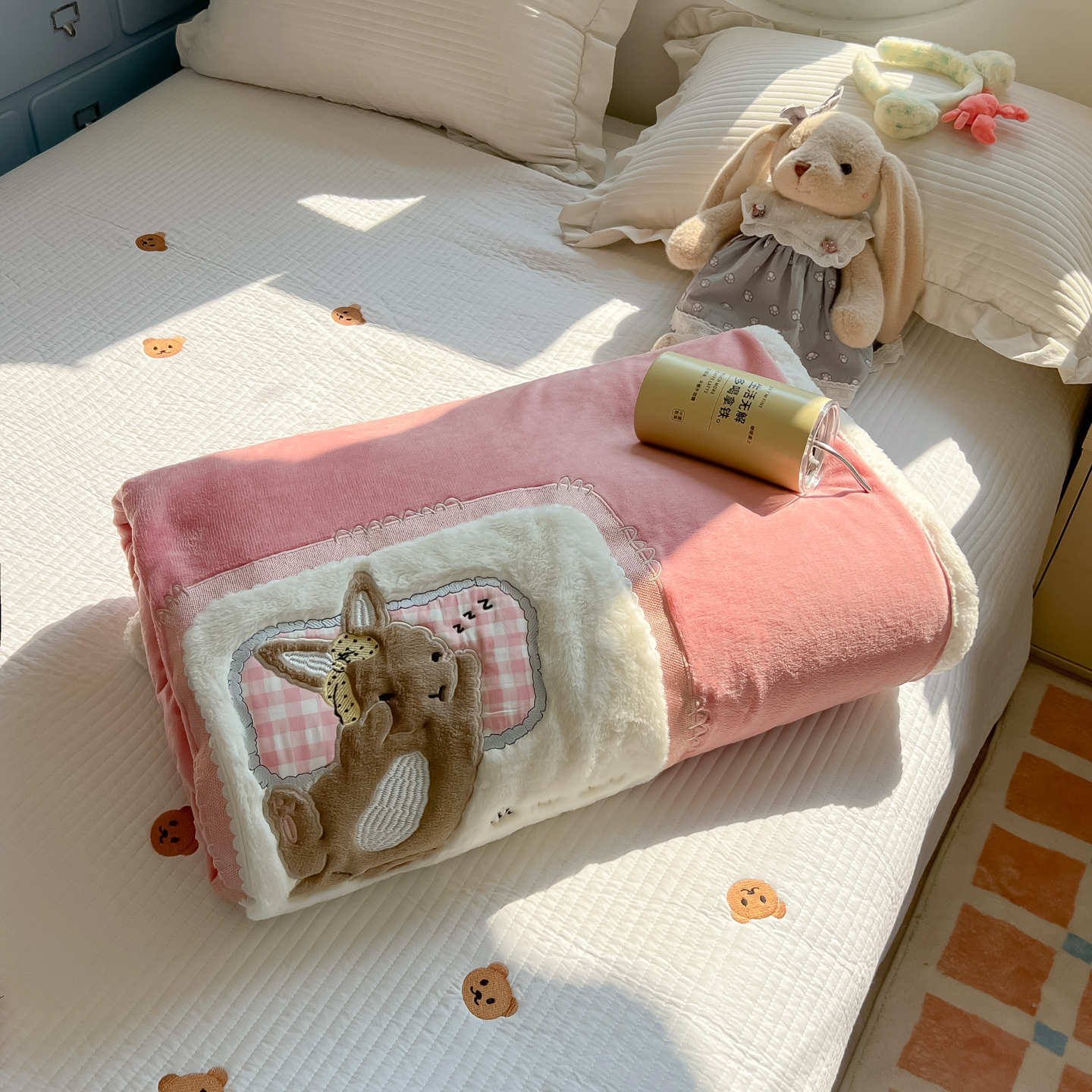 2025新款秋冬加厚牛奶绒羊羔绒卡通贴布绣包边毛毯（第二波）