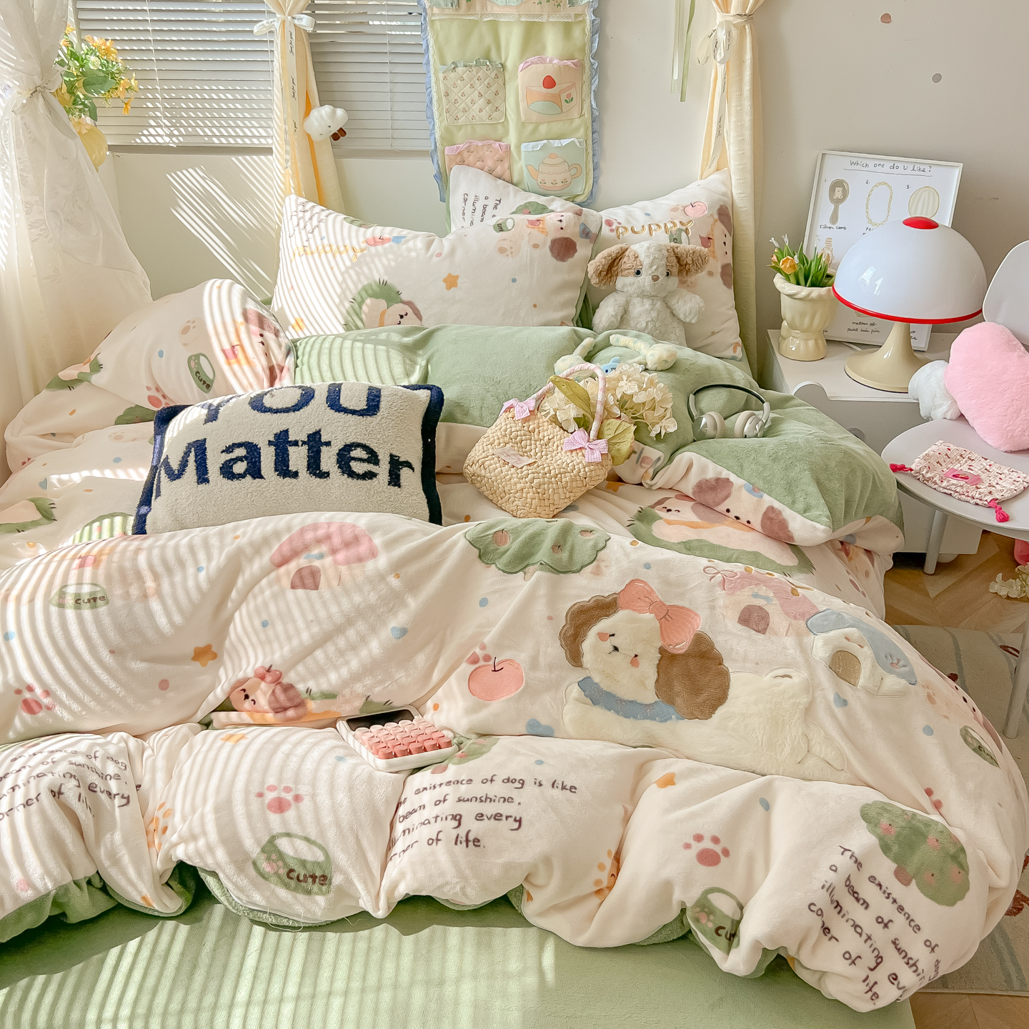 2025新款印花牛奶绒贴布绣四件套