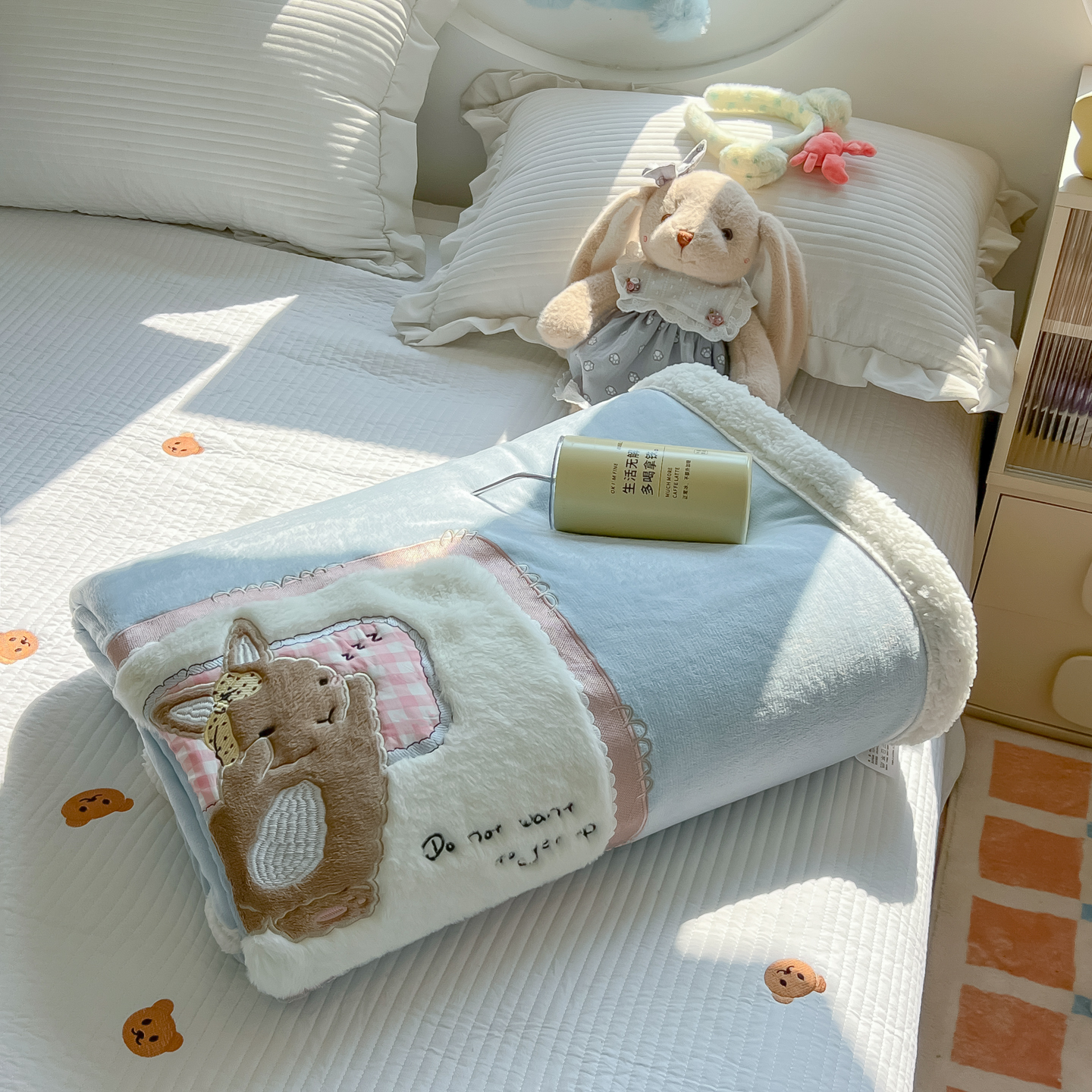 2025新款秋冬加厚牛奶绒羊羔绒卡通贴布绣包边毛毯（第二波）