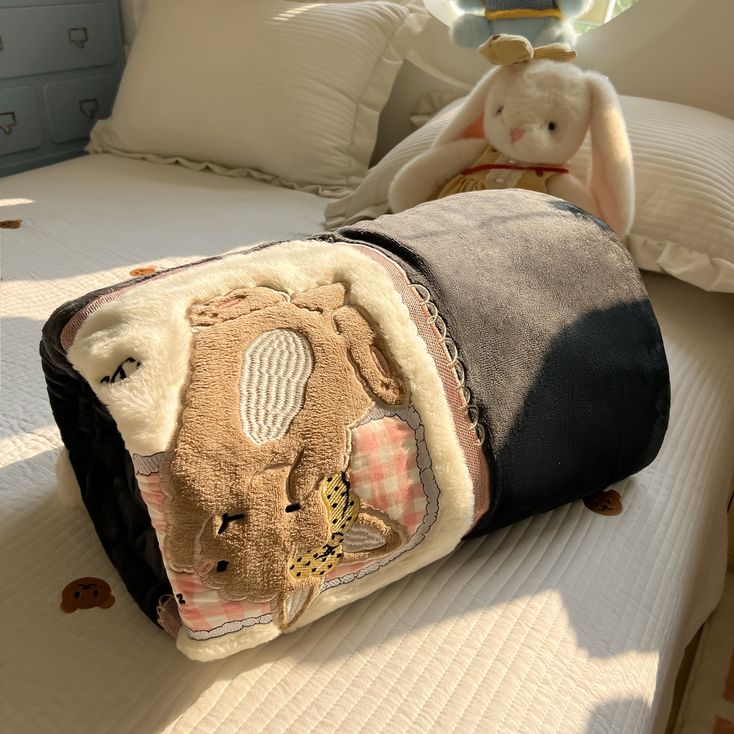 2025新款秋冬加厚牛奶绒羊羔绒卡通贴布绣包边毛毯（第二波）