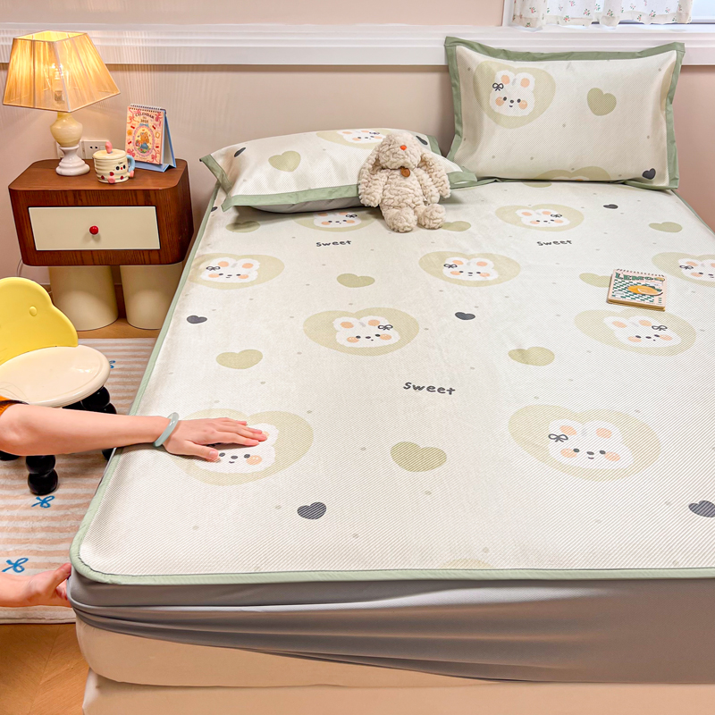 2025春夏新款数码印花冰藤凉席席子