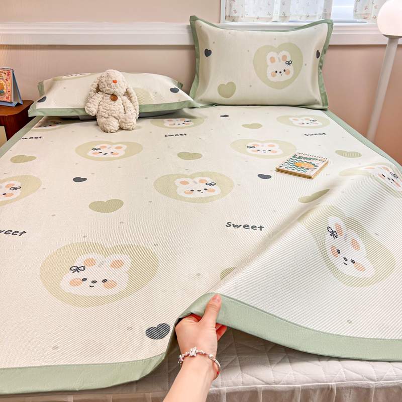 2025春夏新款数码印花冰藤凉席席子