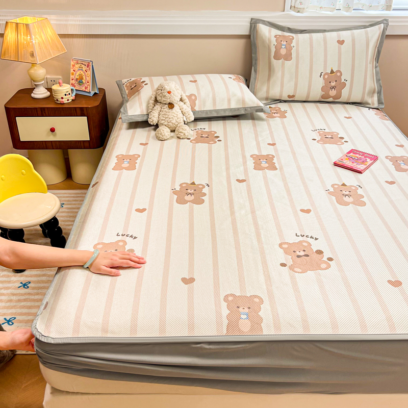 2025春夏新款数码印花冰藤凉席席子