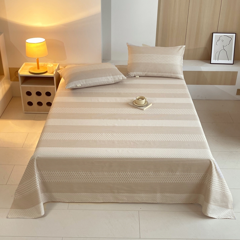 2025新款全棉纯棉老粗布条格床单款凉席席子