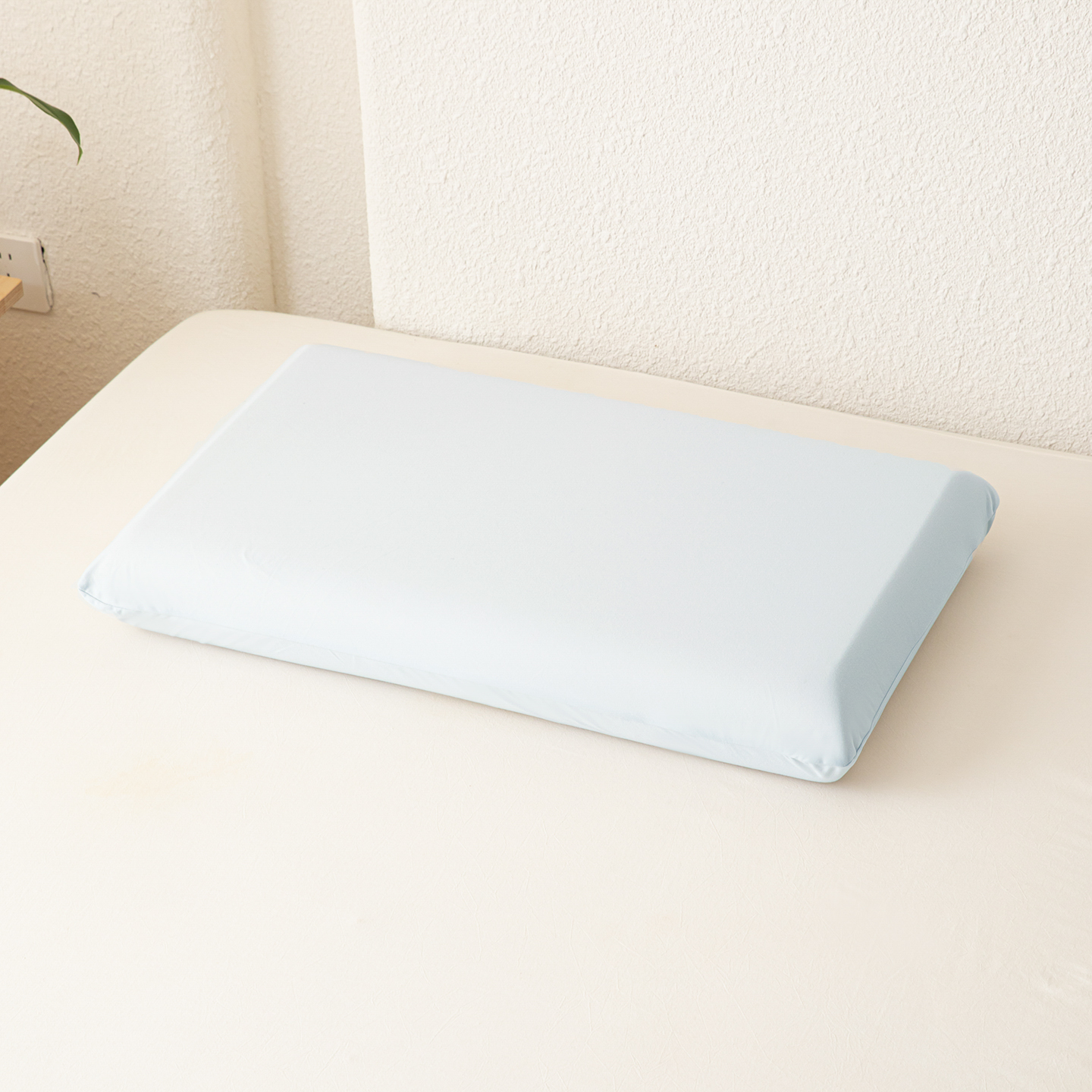 2025新款亲肤舒适针织棉枕套 蔚蓝