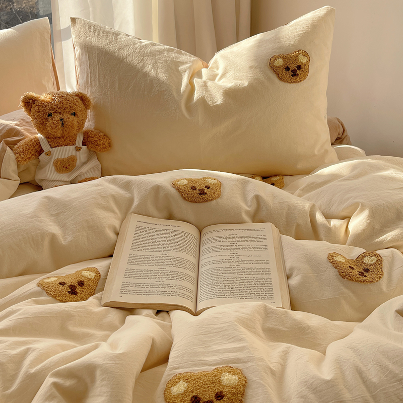 2025新款全棉色织水洗棉毛巾绣四件套