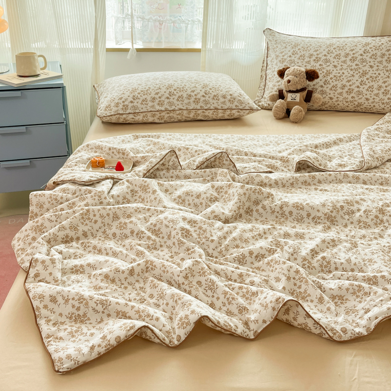 2025新款全棉柔软双层纱夏被四件套