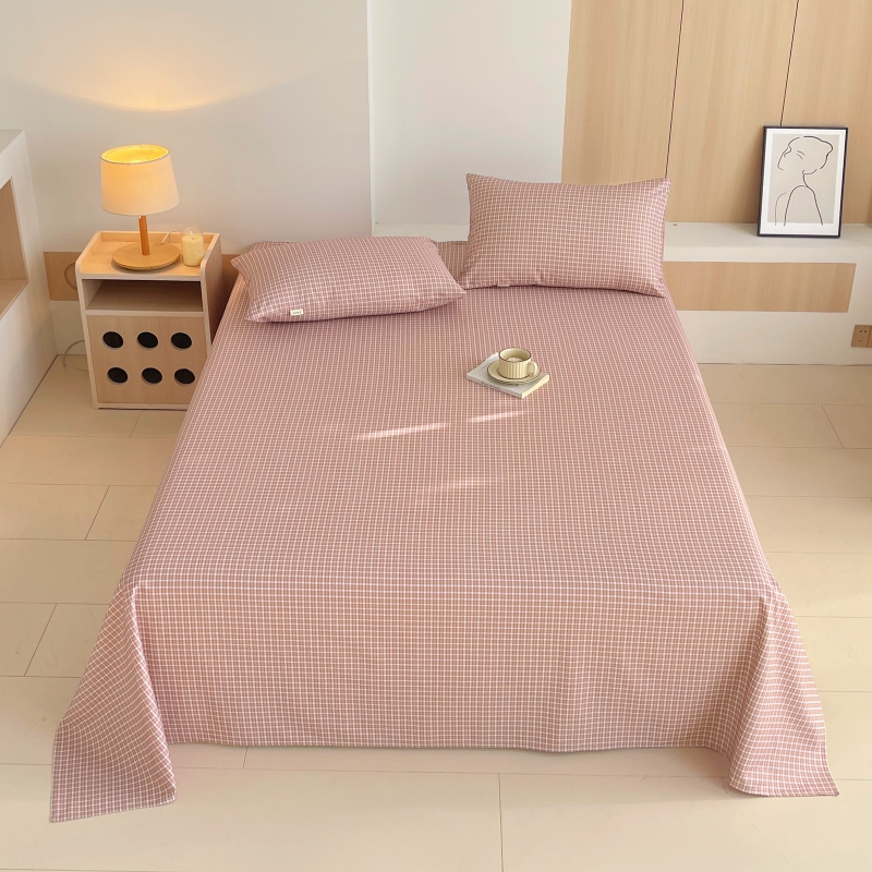 2025新款全棉纯棉老粗布条格床单款凉席席子