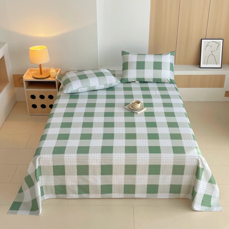2025新款全棉纯棉老粗布条格床单款凉席席子