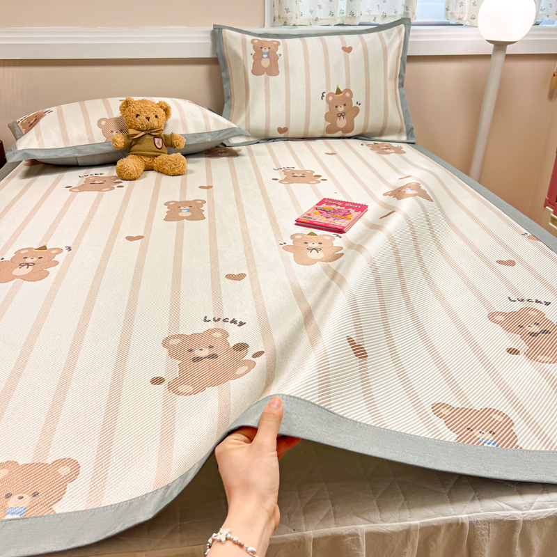 2025春夏新款数码印花冰藤凉席席子