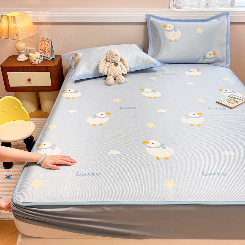 2025春夏新款数码印花冰藤凉席席子