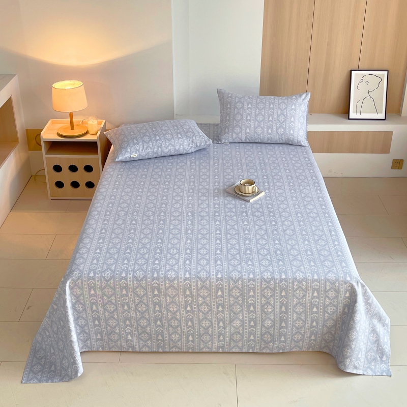 2025新款全棉纯棉老粗布条格床单款凉席席子