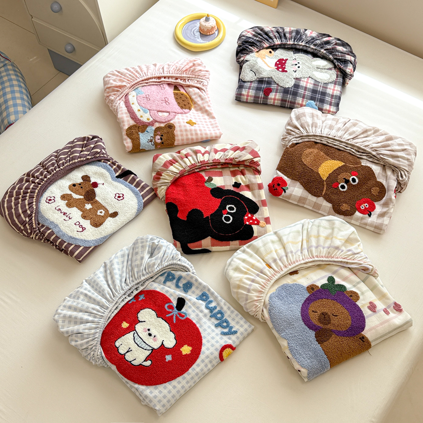 2025新款全棉磨毛毛巾绣单床笠系列 组合图