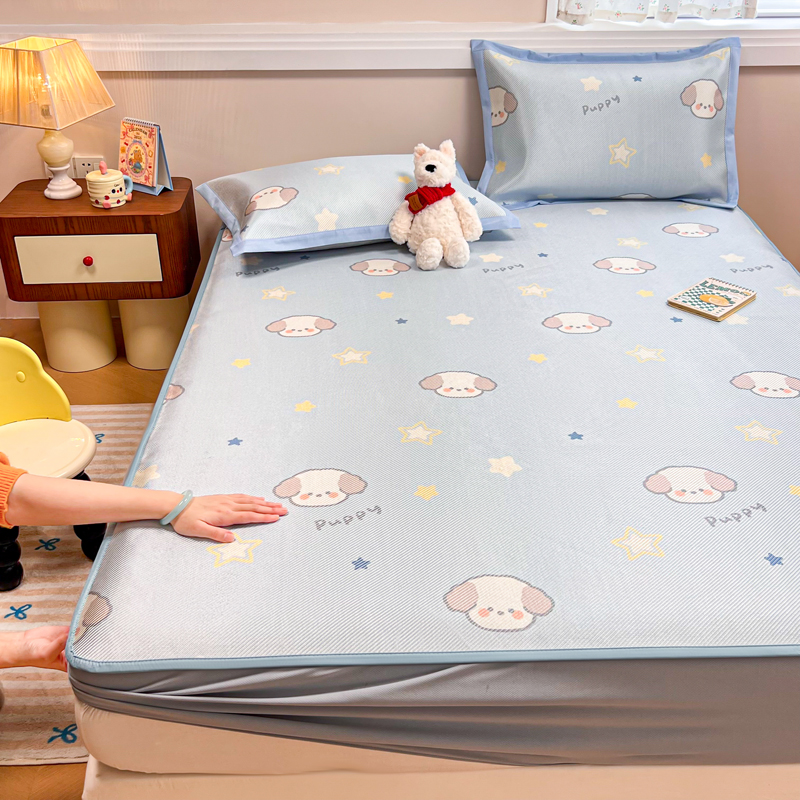 2025春夏新款数码印花冰藤凉席席子