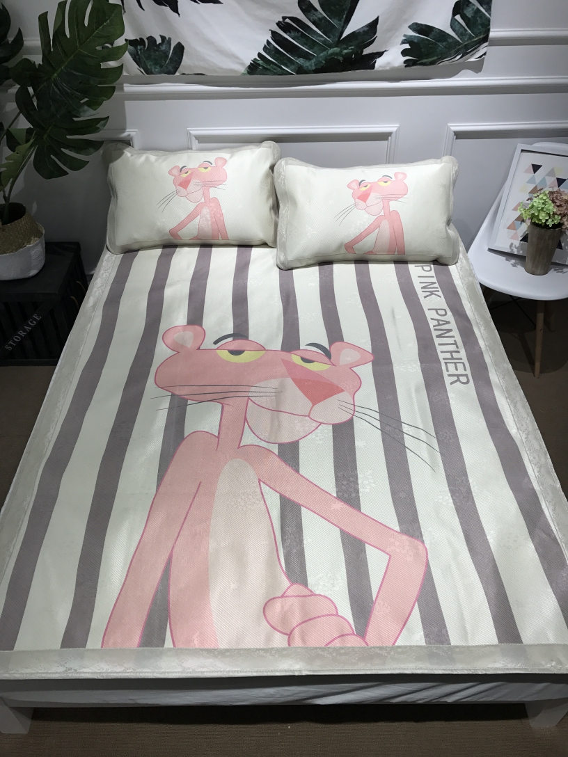 时年 卡通冰丝凉席 1.8m（6英尺）床 粉红豹