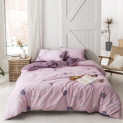 2019新款-全棉小可爱系列四件套（棚拍图） 床单款四件套1.5m（5英尺）床 hello圆点紫