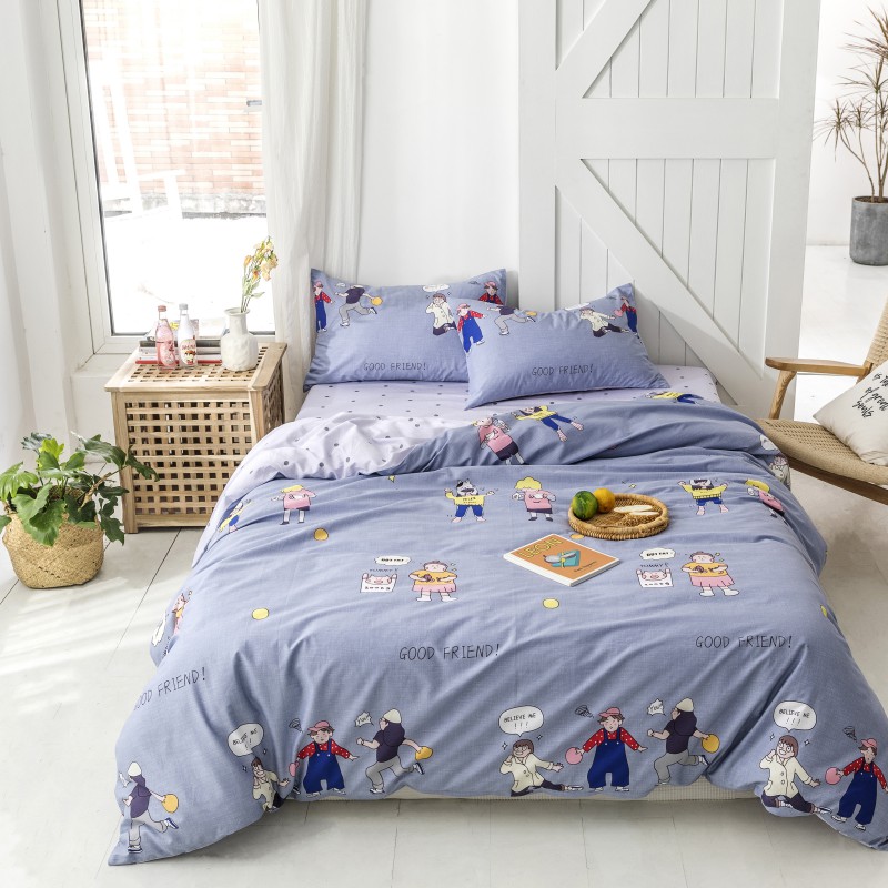 2019新款-全棉小可爱系列四件套（棚拍图） 床单款四件套1.5m（5英尺）床 好朋友