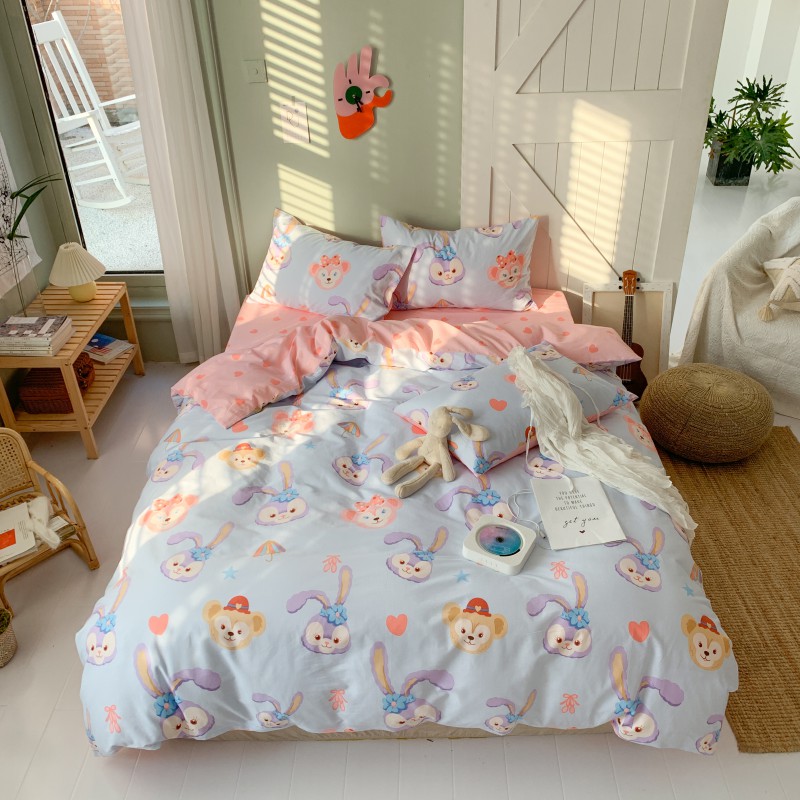 2020新款-全棉小可爱四件套系列 床单款三件套1.2m（4英尺）床 可爱兔兔