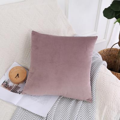 2018新款荷兰绒 纯色系抱枕 45x45cm（含芯） 浅紫