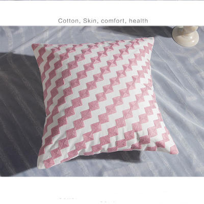 抱枕系列半绣-纯粉色 45*45cm（含芯） 小方块