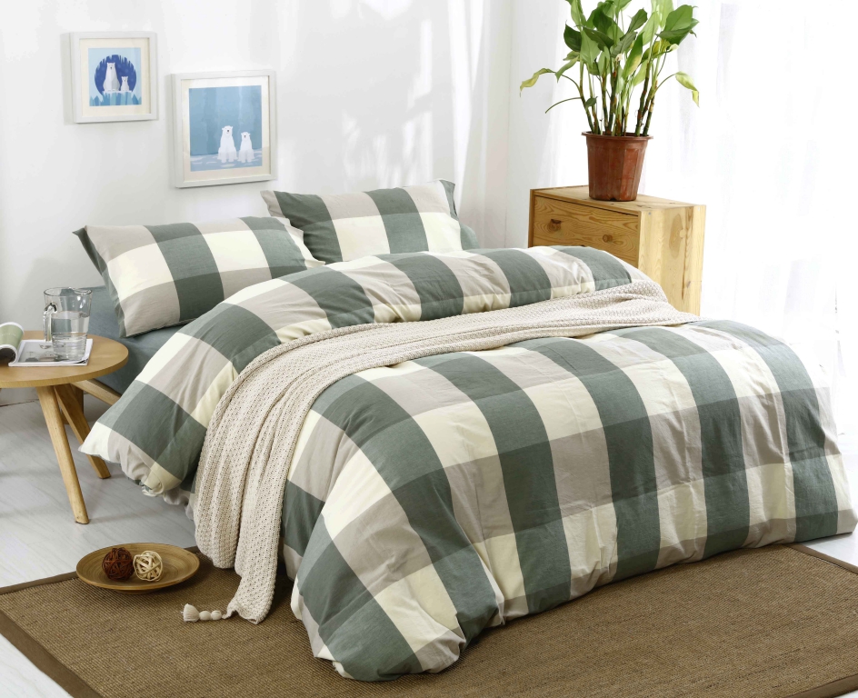 水洗棉 套件水洗棉(1)床笠款 1.2m床笠款（被套150*200） 绿大格