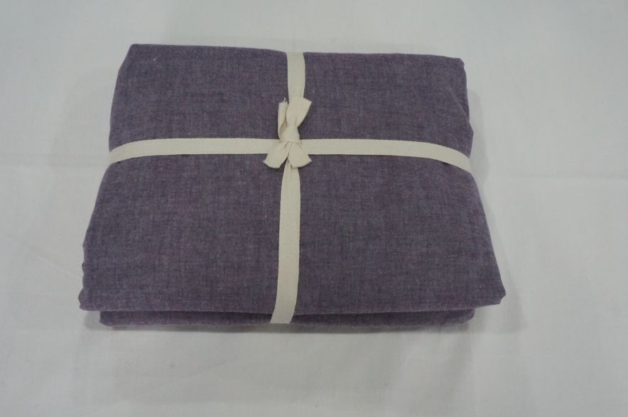 水洗棉单品床笠 90*200 深紫