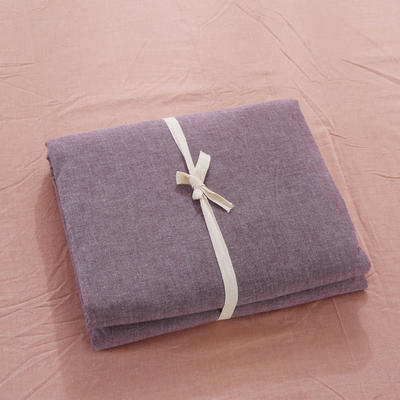 2020新款-全棉色织水洗棉纯色单被套 120x150cm 香芋紫