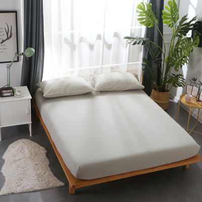 2020新款-全棉色织水洗棉纯色单床单 160cmx230cm 抹茶绿