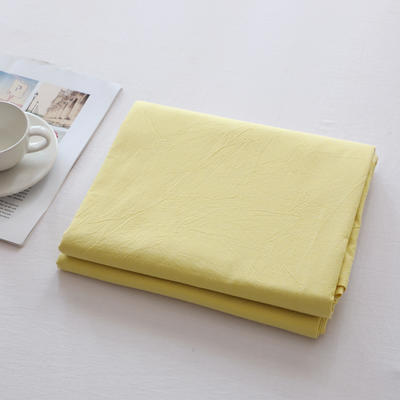 2022新款-全棉色织水洗棉单被套 150*200cm 嫩黄