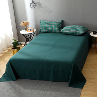 2021新款-全棉色织水洗棉华夫格单床单 160*230cm 华夫格纯绿