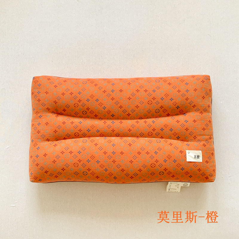 2024新款双层纱护颈枕 枕头枕芯 48*74cm/只 莫里斯-橙