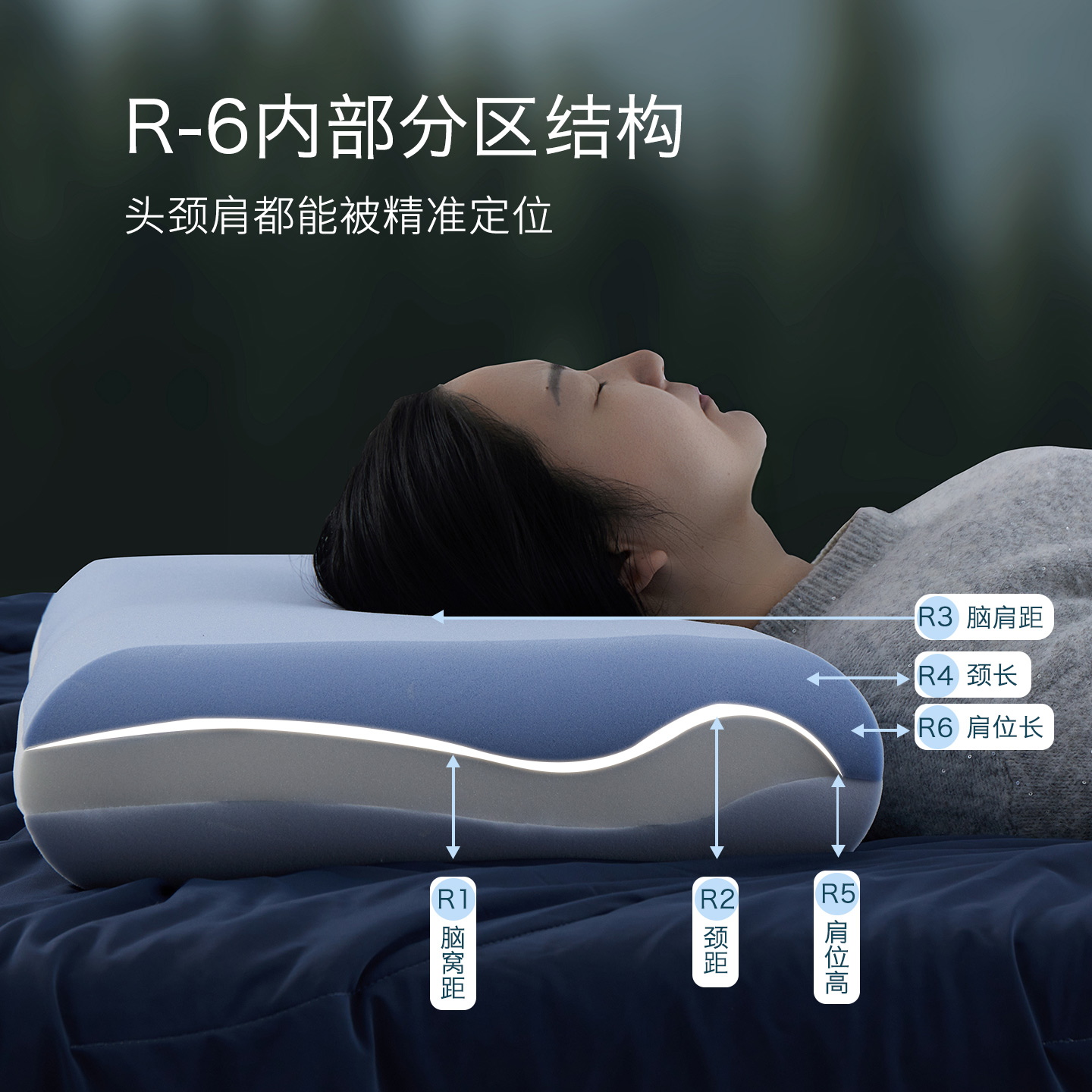 2026新款 深睡三芯记忆枕pro3.0枕芯成人深睡枕头记忆枕深睡枕头枕芯 深睡三芯Pro3.0+纸箱-8CM/只