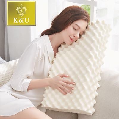 KU乳胶枕头泰国原装进口护颈记忆颈椎橡胶单人防螨按摩 KU泰国乳胶枕/只