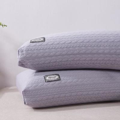 全棉针织热熔护颈枕芯  保健助眠枕头 针织热熔枕  灰色