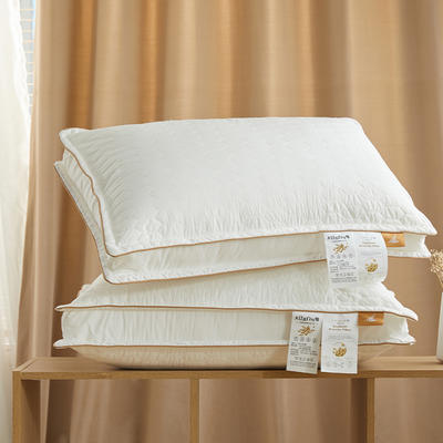 木果 回馈睡眠系列--金边立体大豆纤维枕芯羽丝绒枕头 金边大豆 800克  一对装