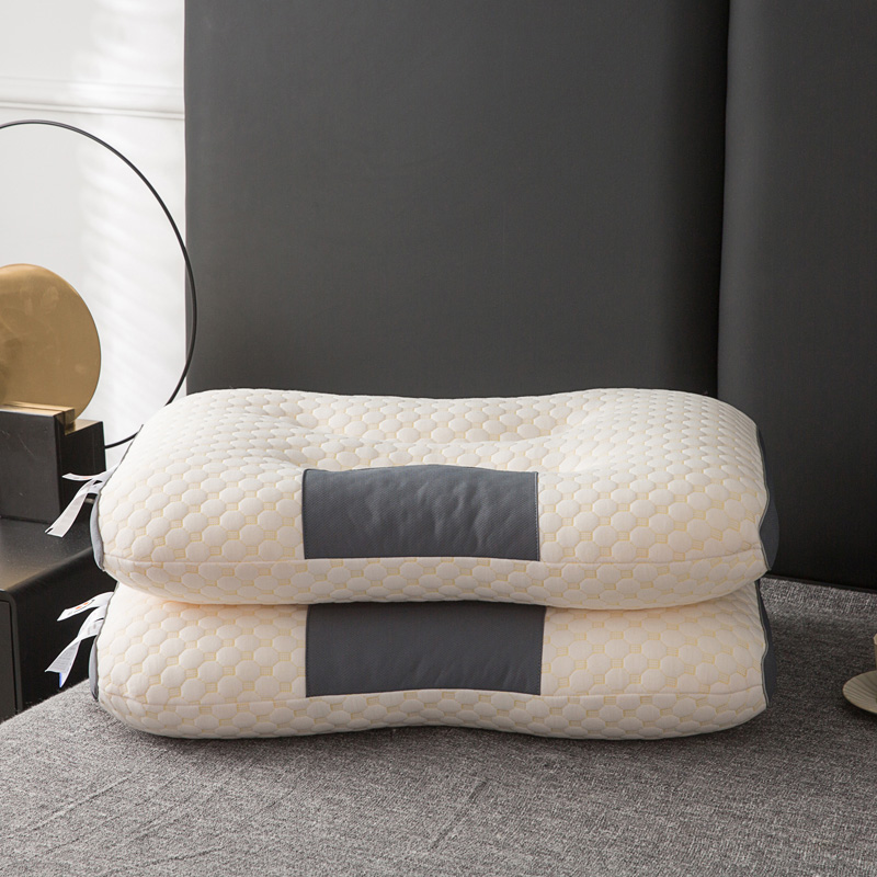 2023新款高克重针织布3D针织棉按摩枕 枕头枕芯 针织棉按摩枕 中枕 一只装