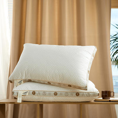 回归自然- 优质新疆棉A类亲肤面料蓬松助眠枕 回归自然羽丝枕  中枕