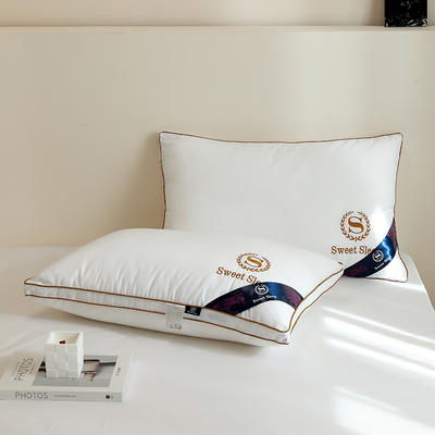 2024新款   睡出你的仪式感  沉醉式的枕头睡眠 甜梦酒店羽丝枕--金色--低枕