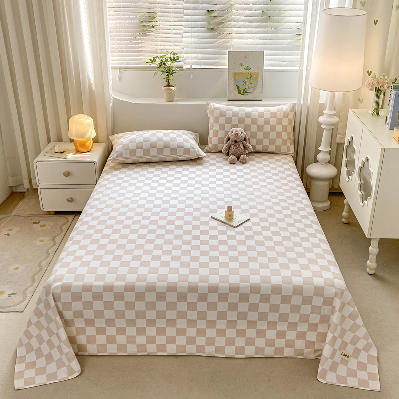 2024新品全棉老粗布单品床单床笠系列-单品床单系列 160*245cm 菲颂-米