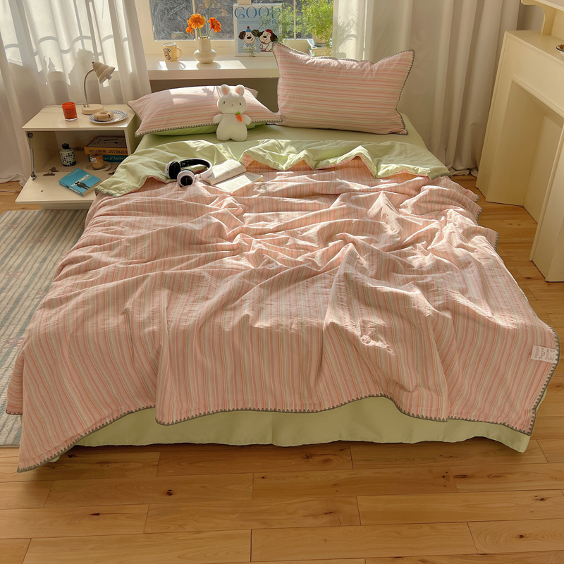 2025新款全棉贝壳边水洗棉夏被被子被芯