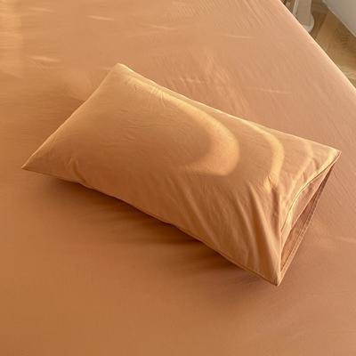 2022新款ins风纯色单品枕套系列 48*74cm枕套/只 金桔
