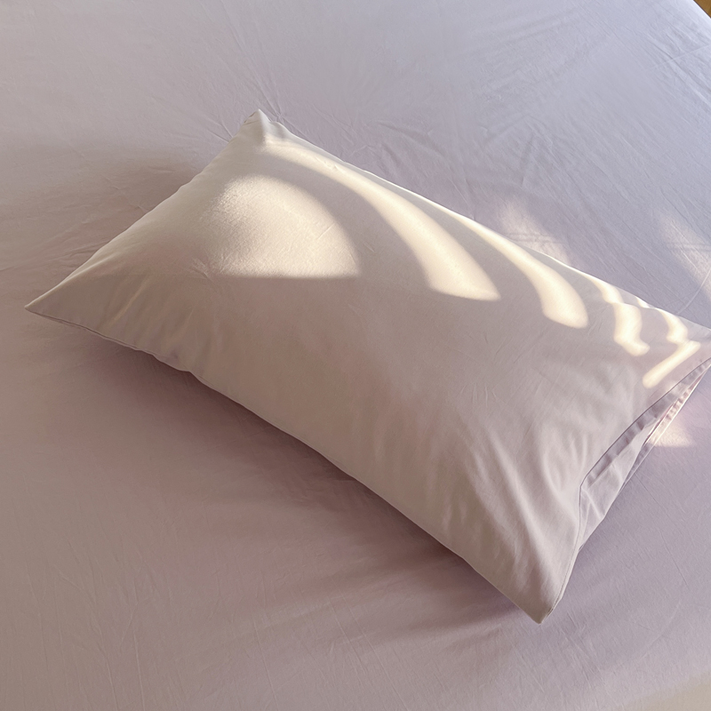 2022新款32支素色纯棉单品枕套系列 48*74cm枕套/只 淡紫