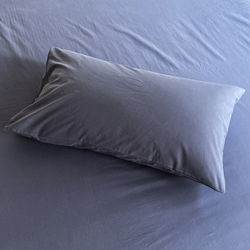 2022新款32支素色纯棉单品枕套系列 48*74cm枕套/只 蓝灰