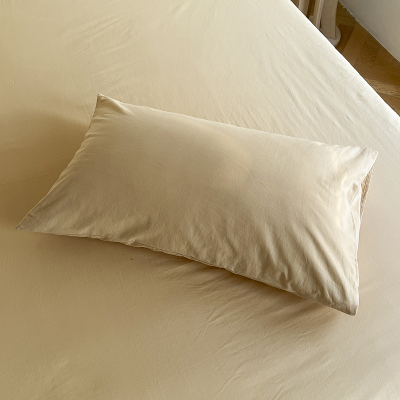 2022新款32支素色纯棉单品枕套系列 48*74cm枕套/只 奶茶