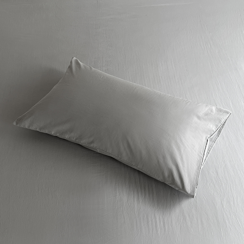 2022新款32支素色纯棉单品枕套系列 48*74cm枕套/只 浅灰