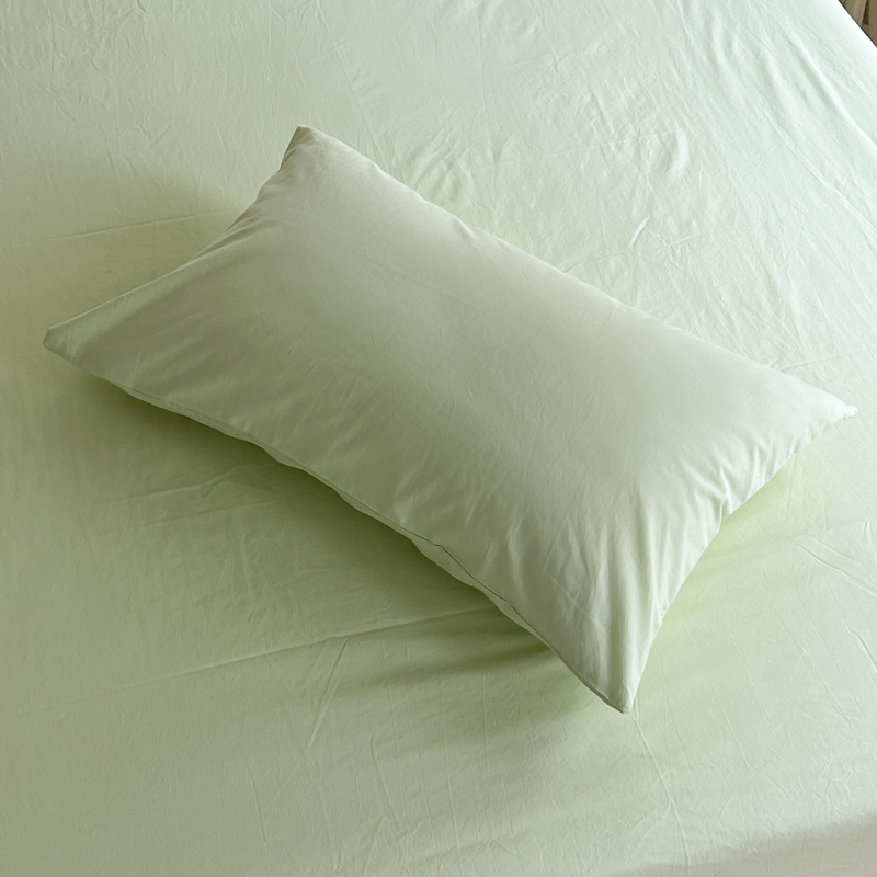 2022新款32支素色纯棉单品枕套系列 48*74cm枕套/只 浅绿