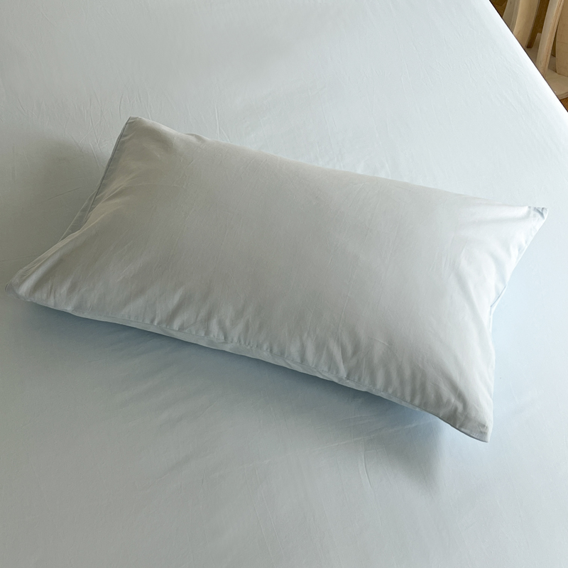 2022新款32支素色纯棉单品枕套系列 48*74cm枕套/只 天蓝