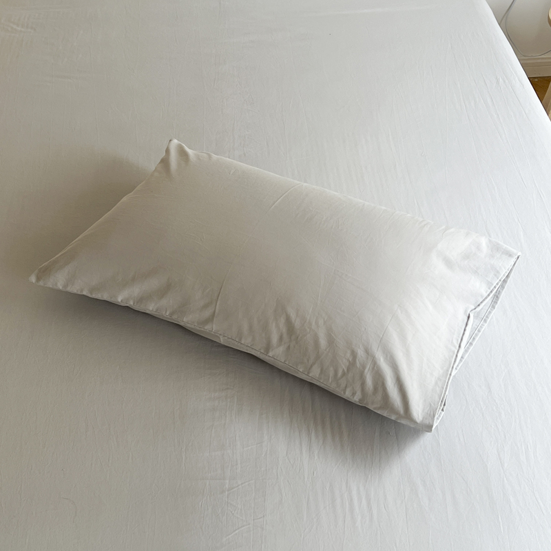 2022新款32支素色纯棉单品枕套系列 48*74cm枕套/只 银灰