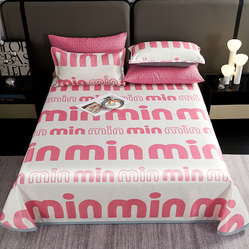 2025新款凉感冰丝印花凉席三件套